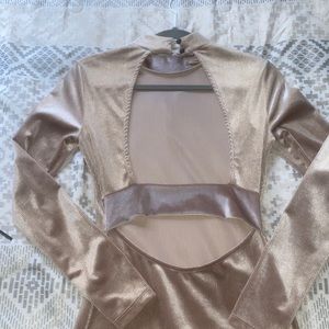 Open back, long sleeve mini dress- Mauve